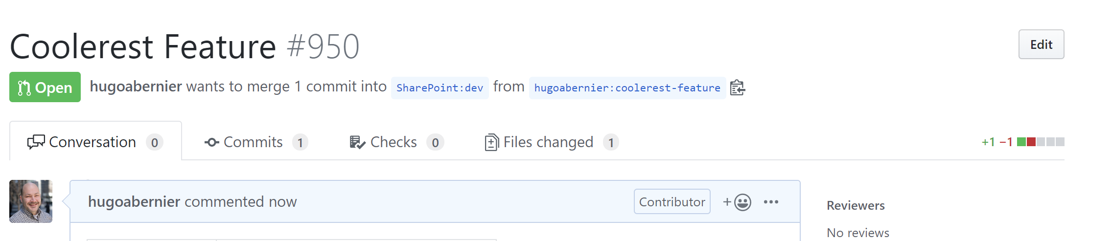 New open pull request