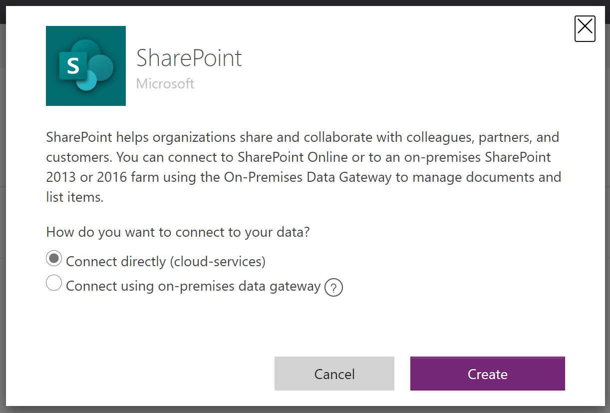 SharePoint configuration connect directly or via gateway